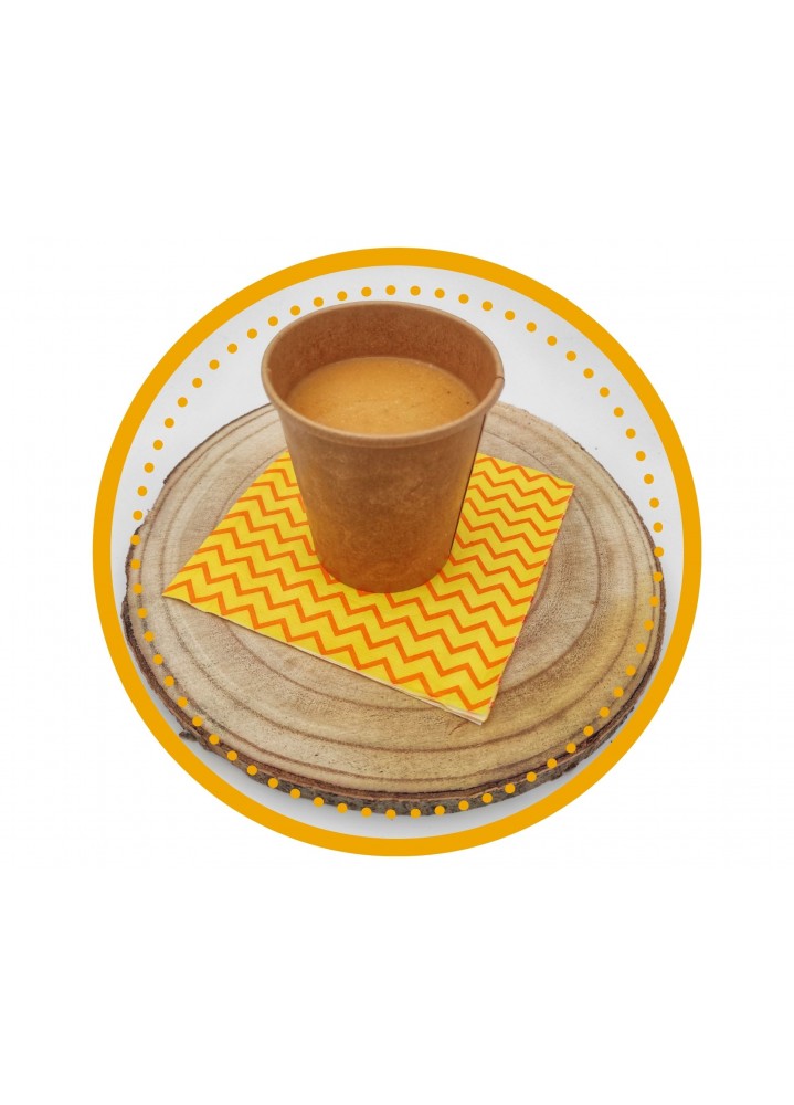 Soupe froide carotte, lait de coco et citron vert