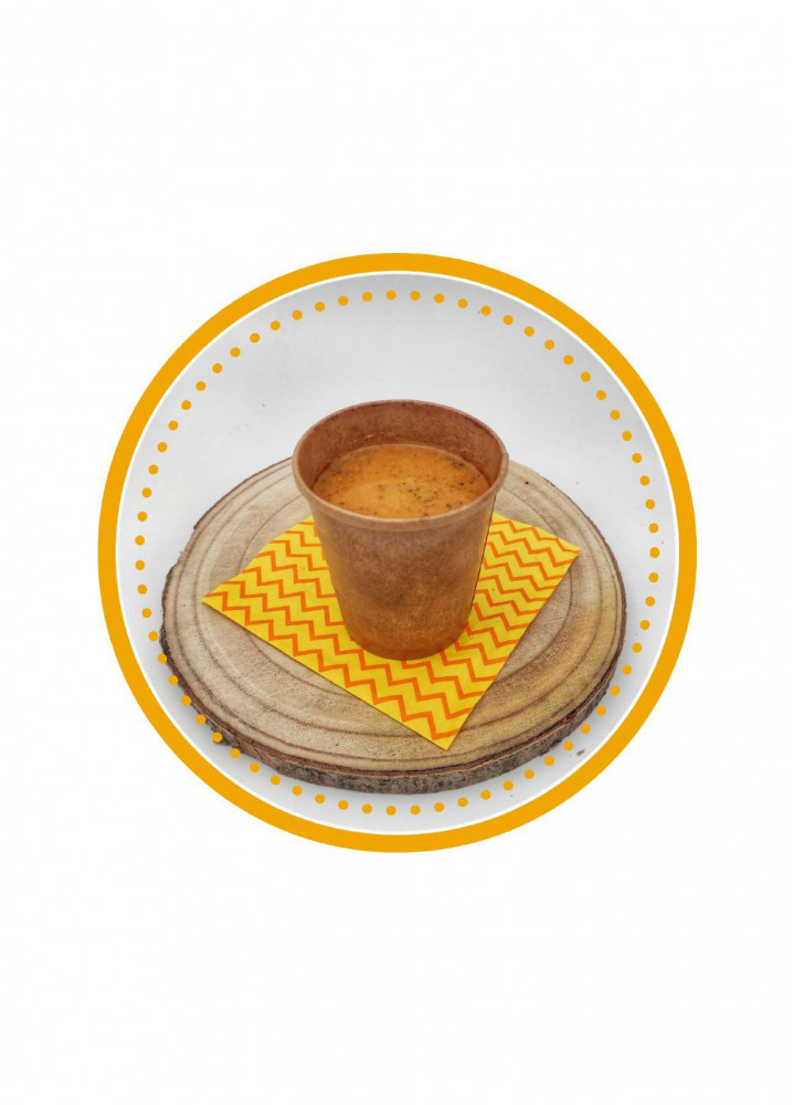 Soupe froide : Courgette, tomates et basilic