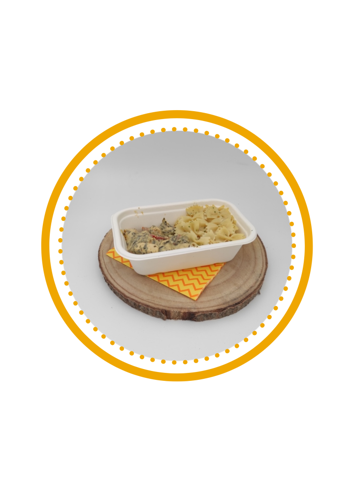 LUNDI : Poulet à la toscane et pâtes papillons